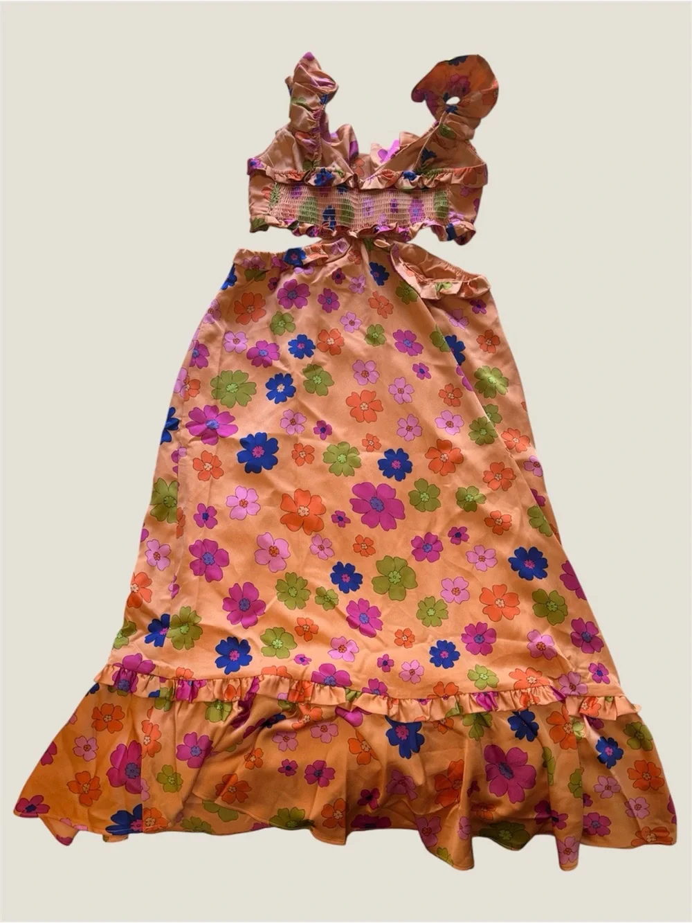 Show Me Your Mimi Poppin Poppy Orange Lane Floral Midi Dress - Picture 9 of 10